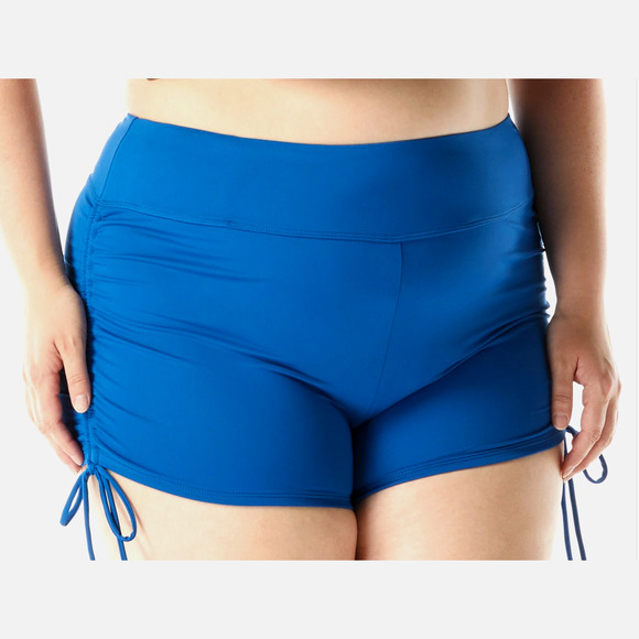 Beach House BLAKE SideTie Bikini Bottom Shorts | 24W Blue Bliss | Plus Size - Picture 2 of 3